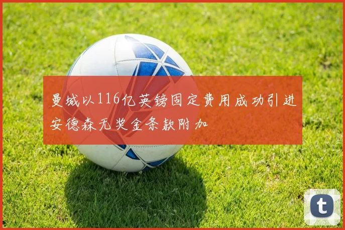 曼城以116亿英镑固定费用成功引进安德森无奖金条款附加